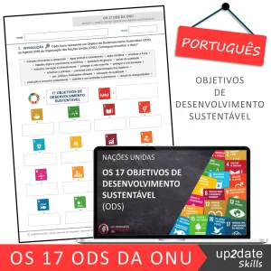 Pré-visualização do recurso "Os 17 Objetivos de Desenvolvimento Sustentável (ODS) Agenda 2030 das Nações Unidas" da up2dateskills Português.